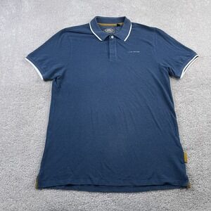 Land Rover Polo‎ Shirt Mens Medium Blue Logo Collared Preppy